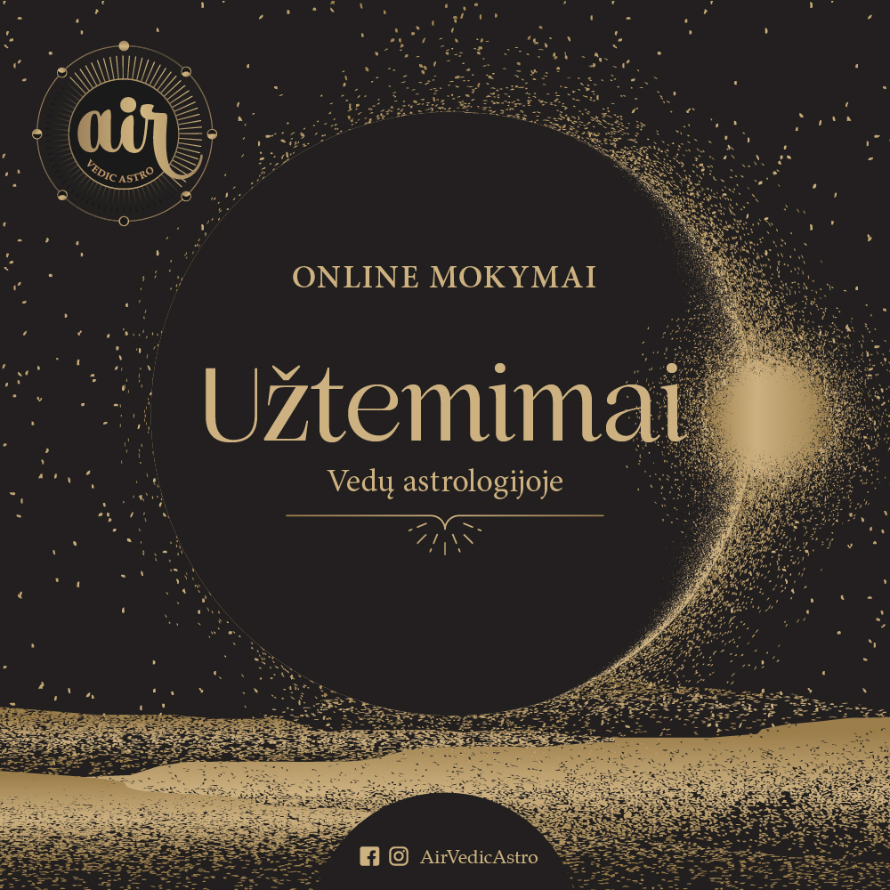 Online mokymai Užtemimai Vedų astrologijoje AirVedicAstro facebook internetu