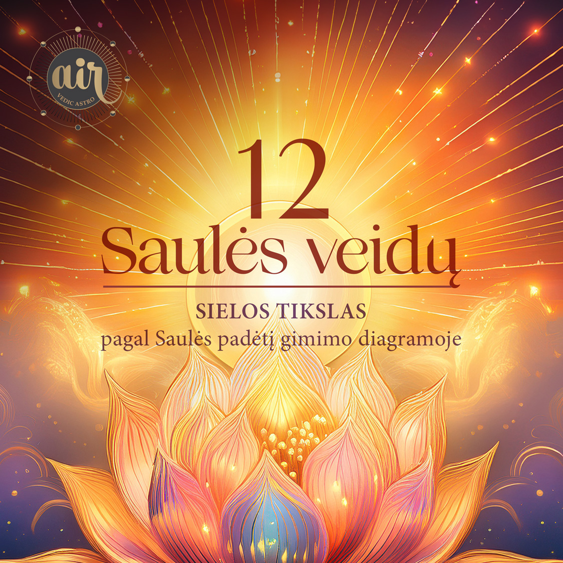 Saulė zodiako ženkluose, 12 saulės veidų, sielos tikslas, Saulė astrologijoje, Saulė gimimo diagramoje