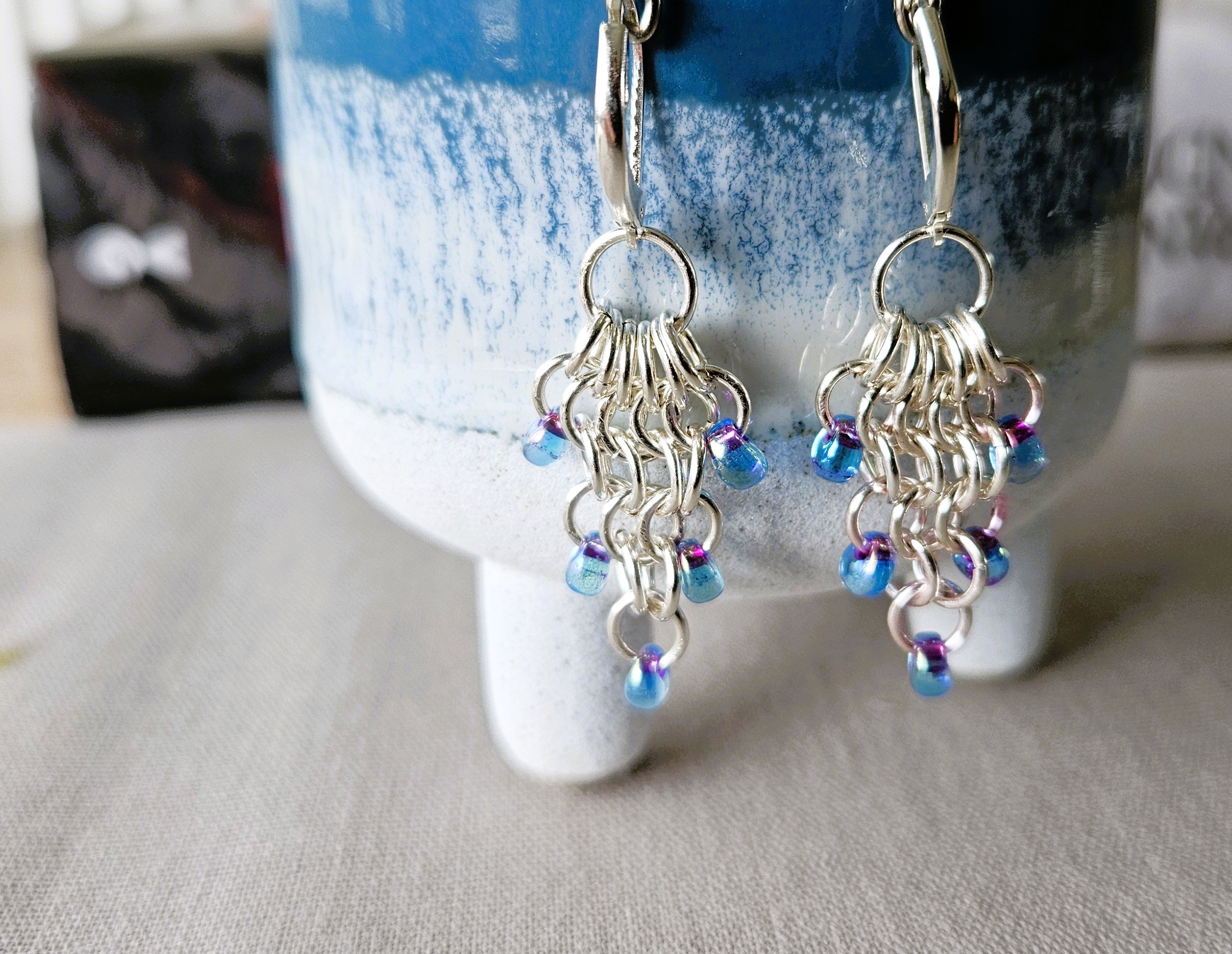 How to Make Cascade Earrings with Seed Beads and Jump Rings