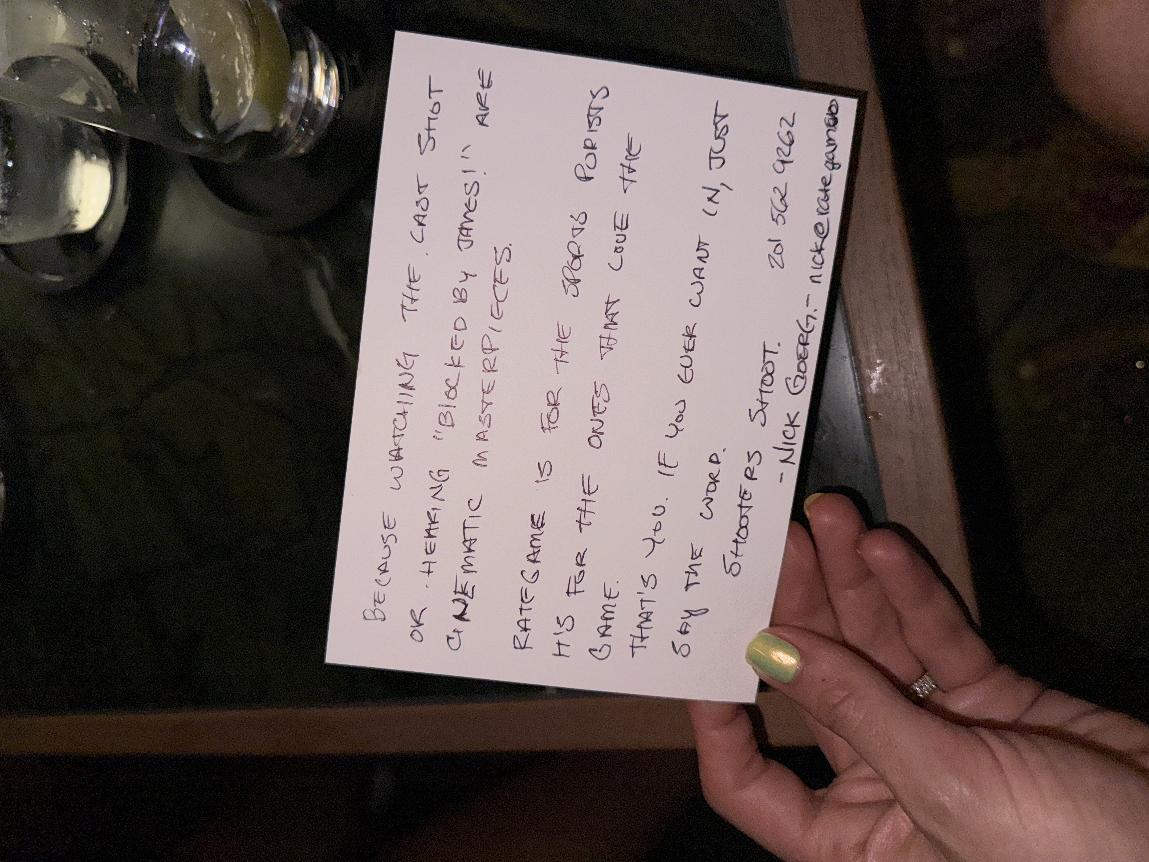 Other side of the note