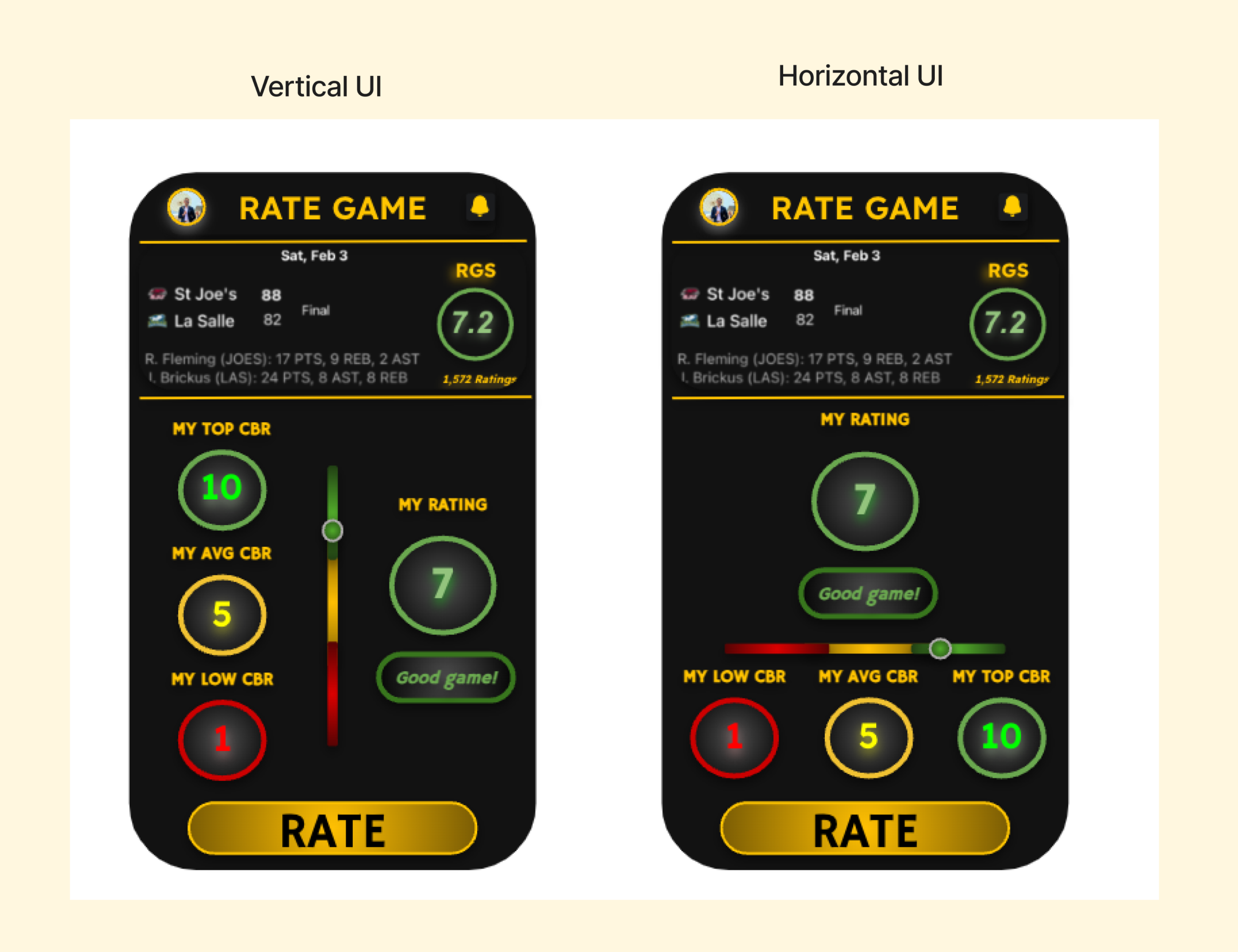 RateGame Version 0.1