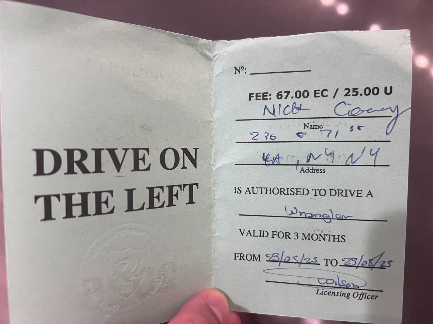 Anguilla driver's license