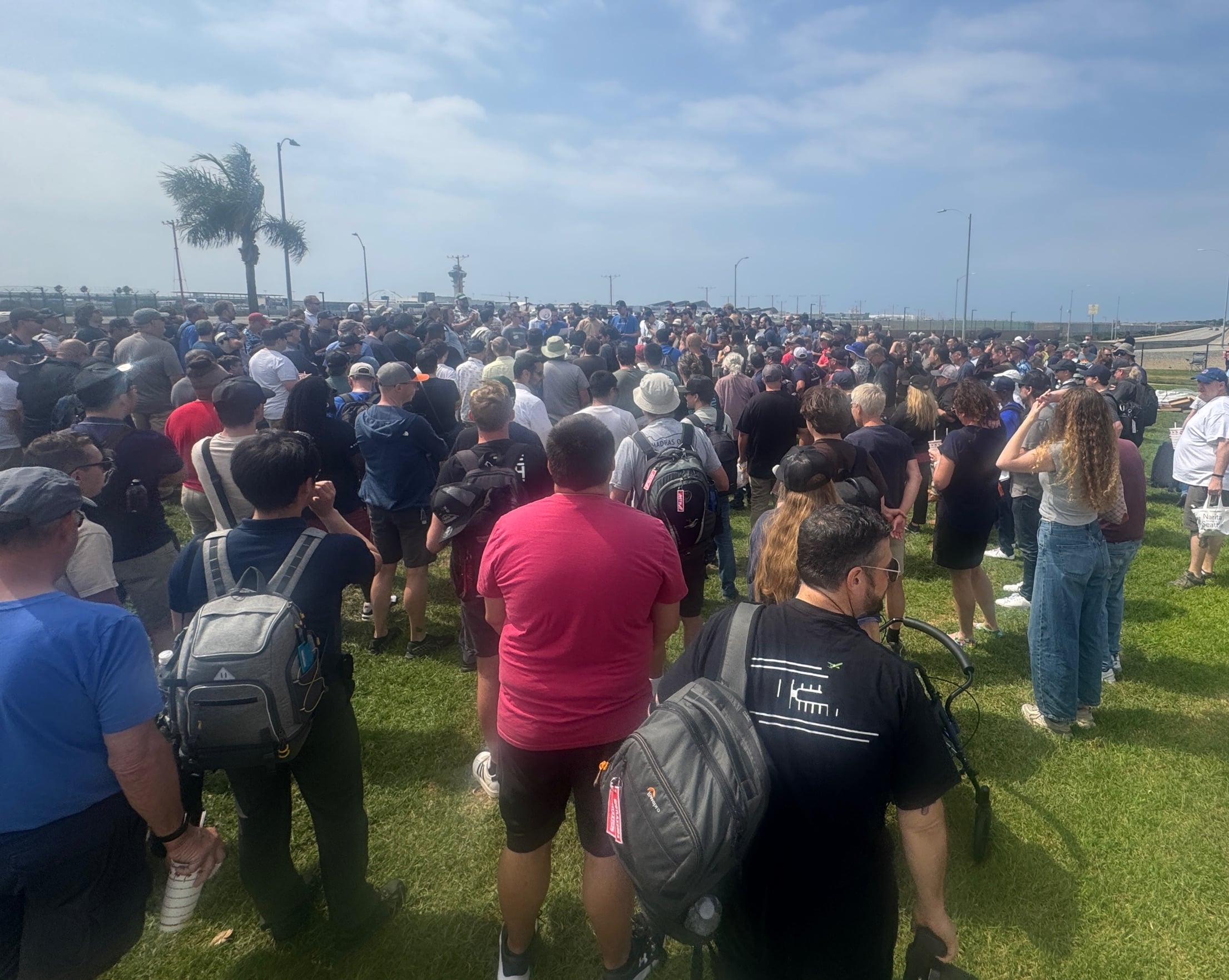 A large crowd gathered to participate in the grumpy Duke's Day raffle.