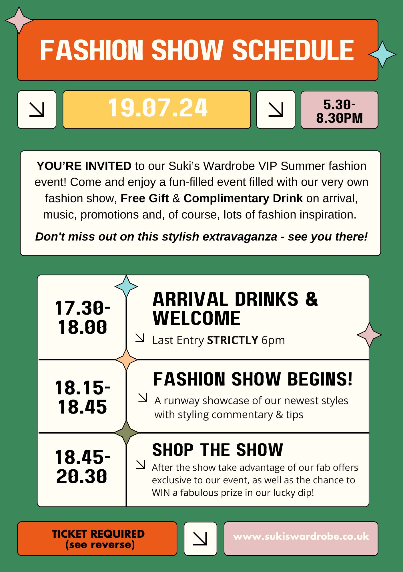 Suki's Wardrobe, Here's Your Fashion Show Invitation! Suki's Wardrobe