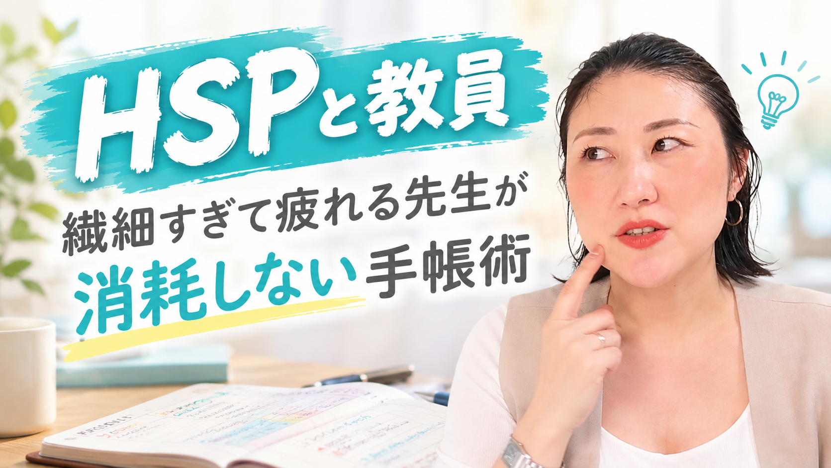 HSPの教員が仕事で疲れすぎないための手帳術｜繊細すぎる自分との付き合い方