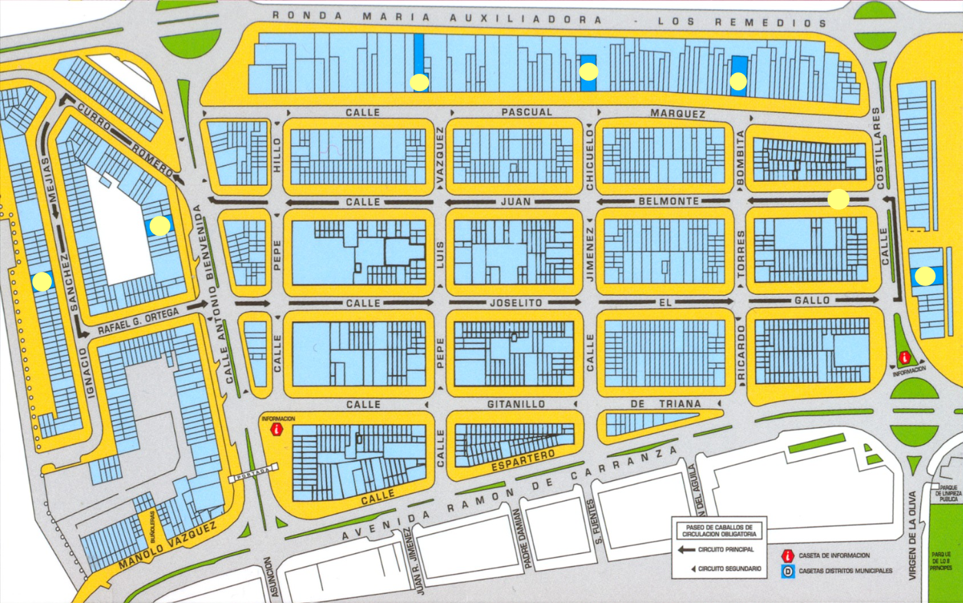 Mapa Feria de Abril de Sevilla