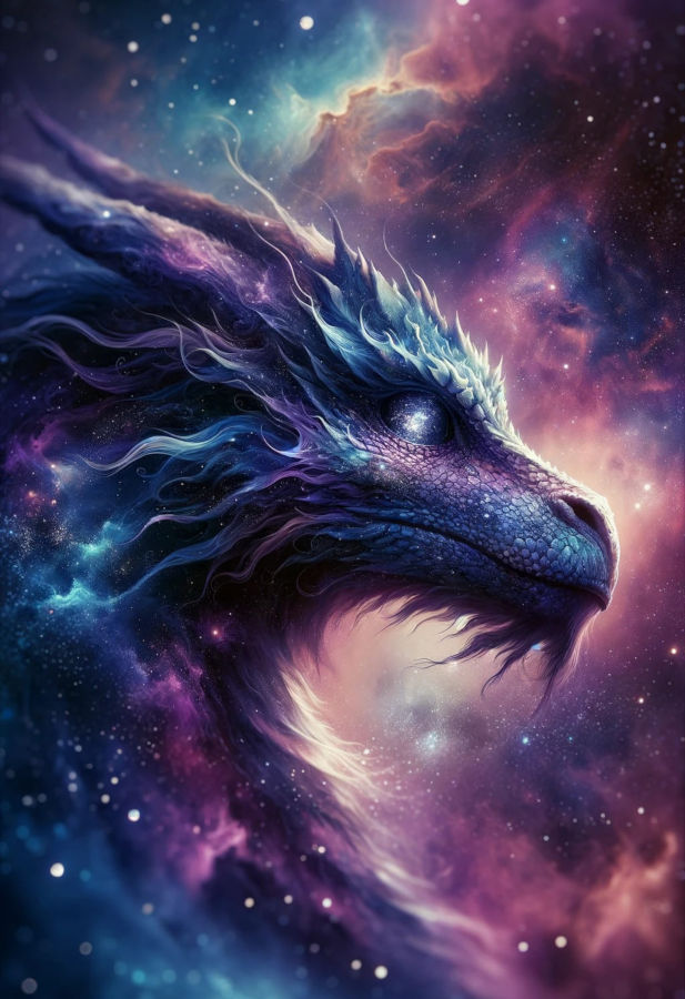 Cosmic Dragon by Enchanted Ai Ink Studio