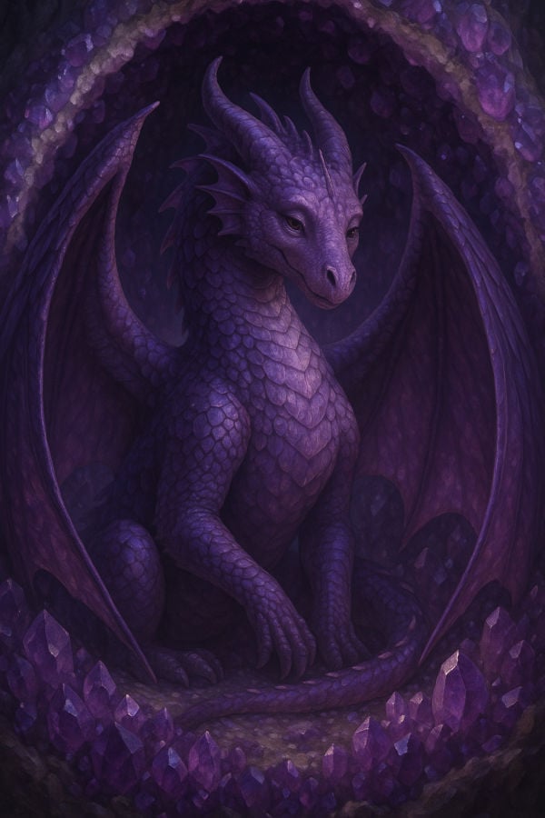 Amey, the Dragon Crystal Guardian of Amethyst