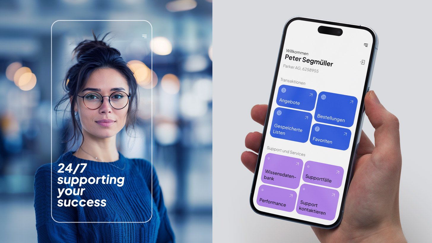 Smartphone mit einem Kundendashboard