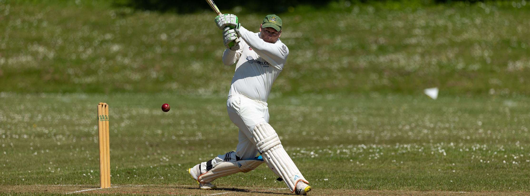 Batsman hitting a lovely drive