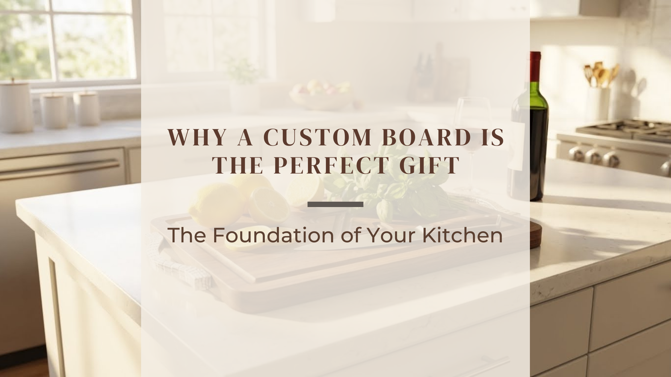 The Foundation of Your Kitchen: Why a Custom Board is the Perfect Gift