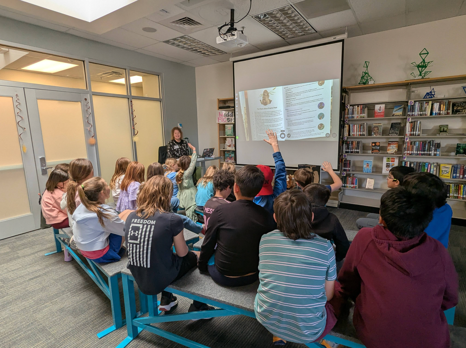 School visit with a fourth grade class