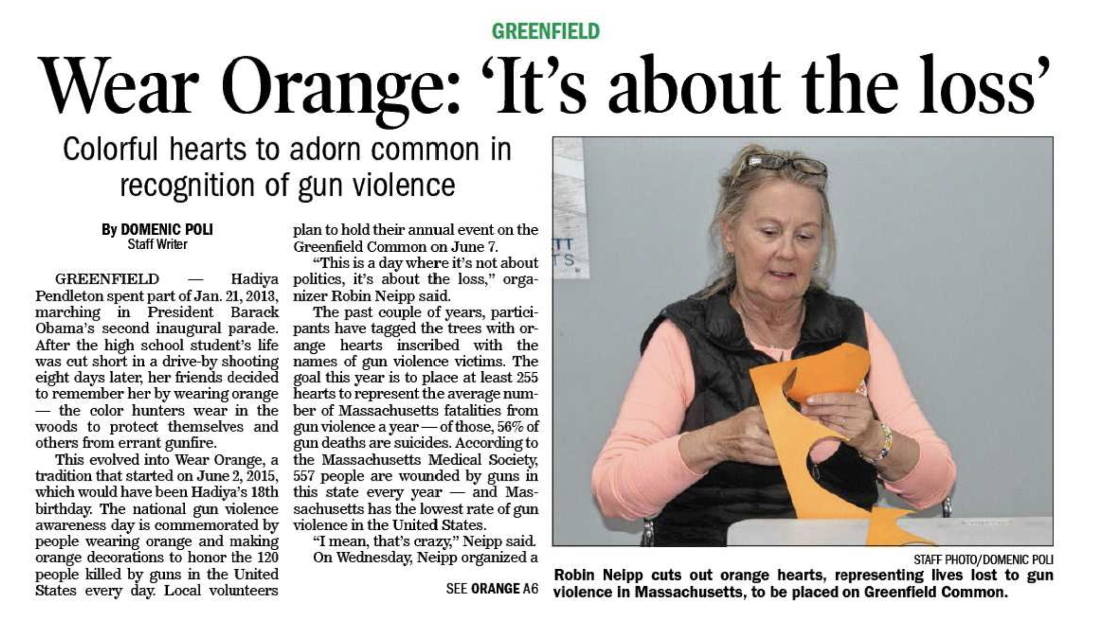 Wear Orange in Recognition of Gun Violence