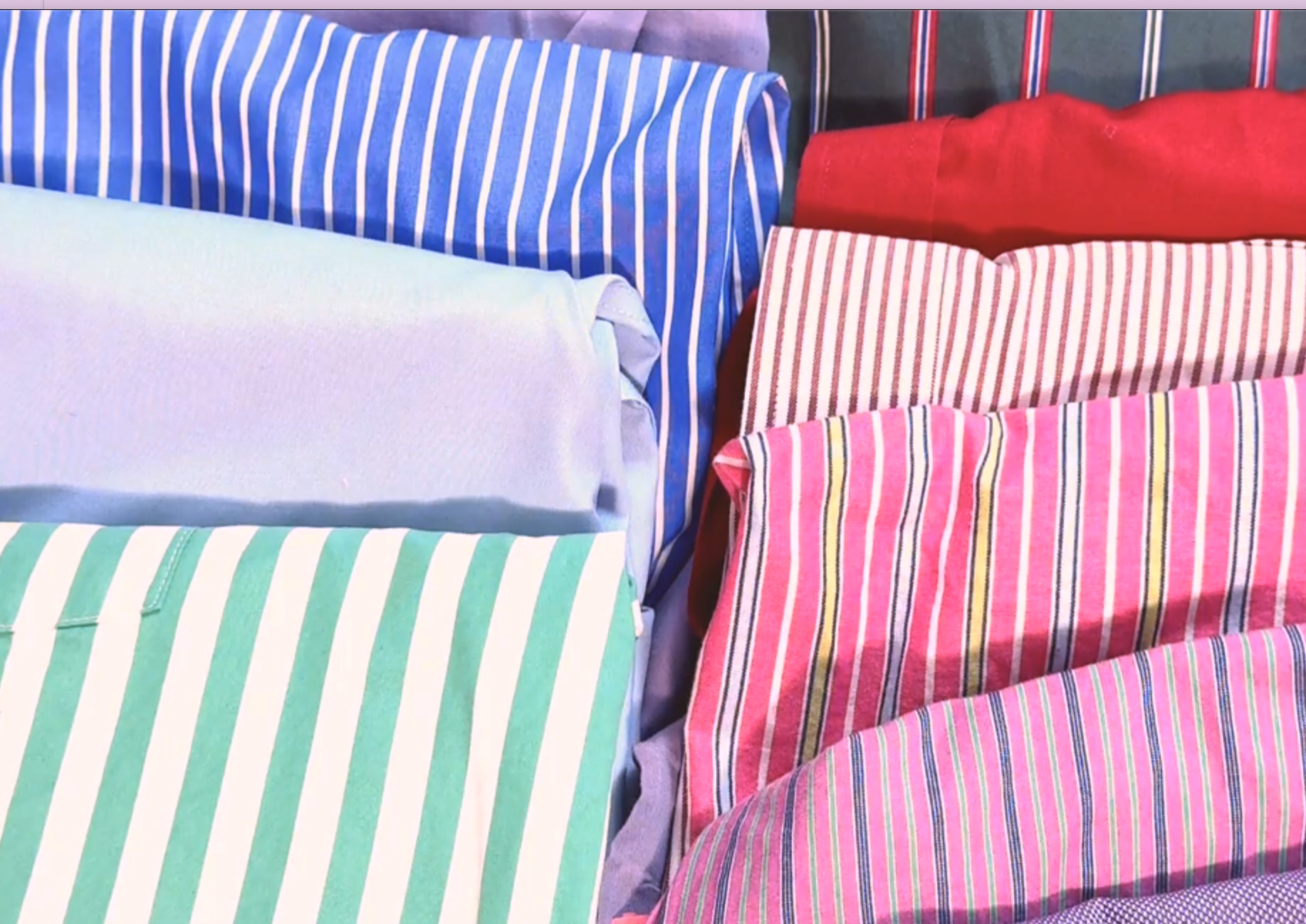 Nicely folded men's cotton shirts