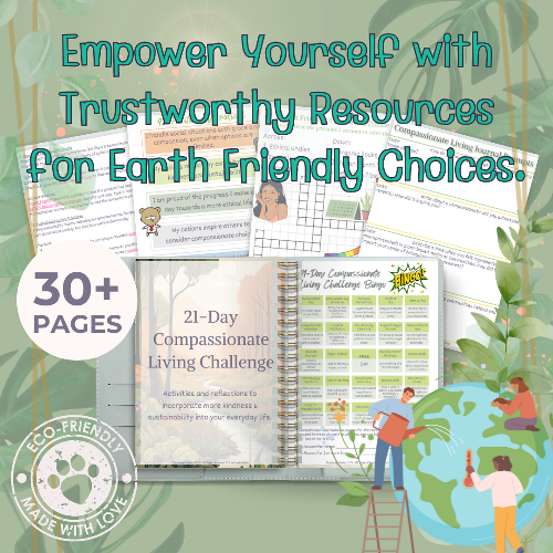 21 Day Compassionate Living Challenge Sales Mockup, earth, Eco friendly, shades of green