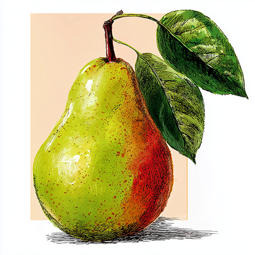 Colorful pear image