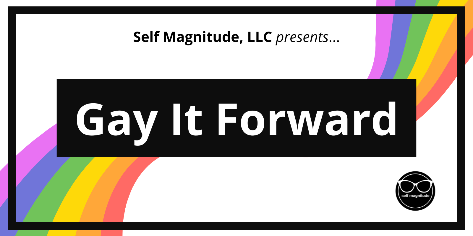 Maggie is shown with her hands on her hips, wearing a secondhand dress and custom-made removable collar. A pair of oversized green glasses is tucked into the collar of her dress.