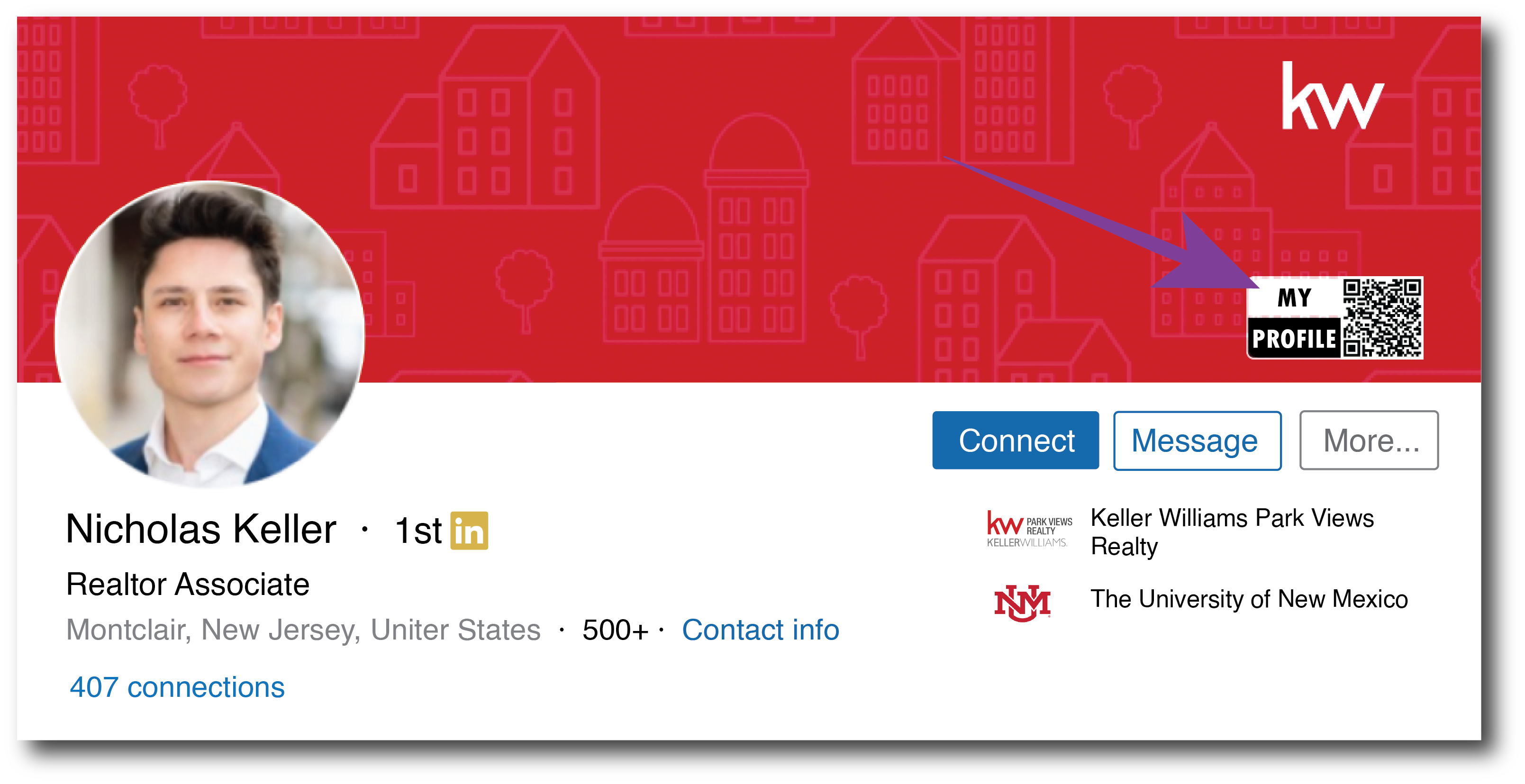 LinkedIn Profile Header