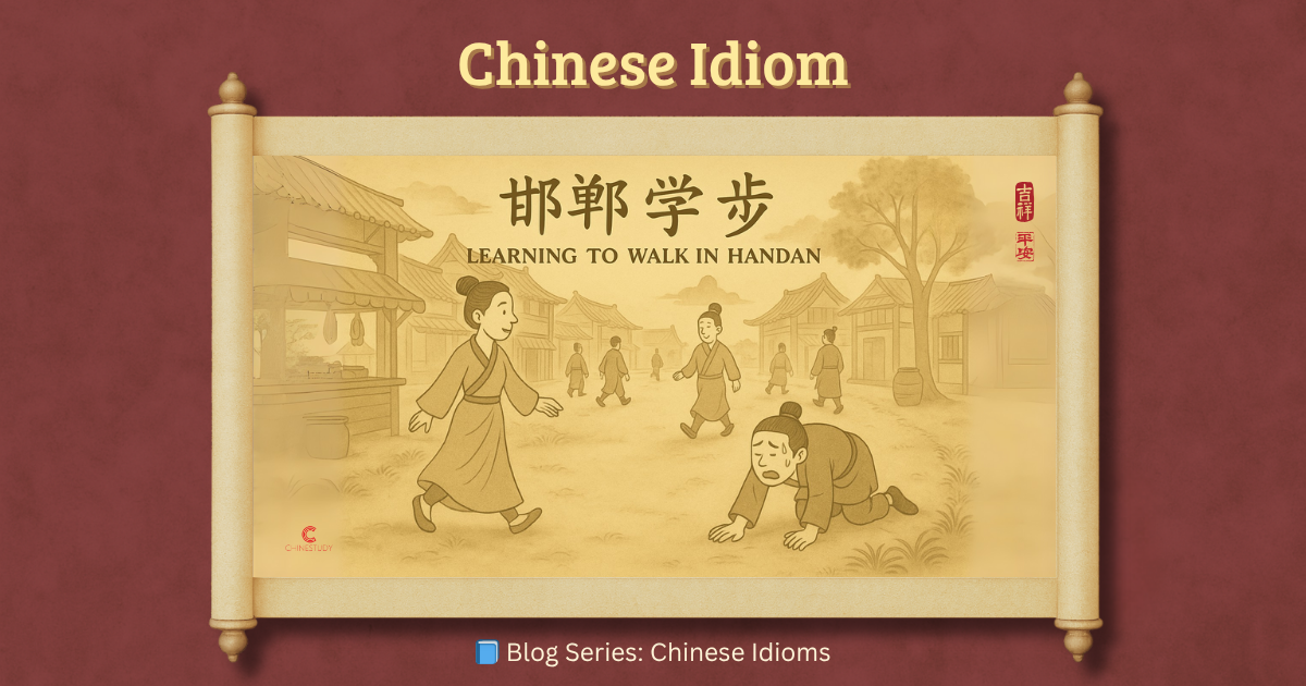 🚶 邯郸学步 Hán dān xué bù – Imitating Until You Lose Yourself