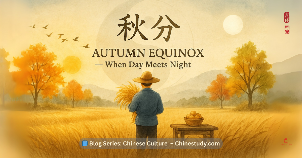 🍁 秋分 Qiūfēn – When Day Meets Night