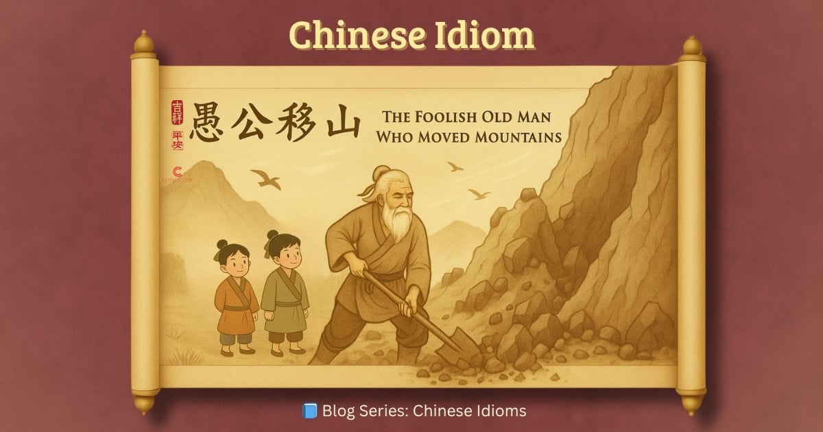 🏔️ 愚公移山 yú gōng yí shān – The Foolish Old Man Who Moved the Mountains