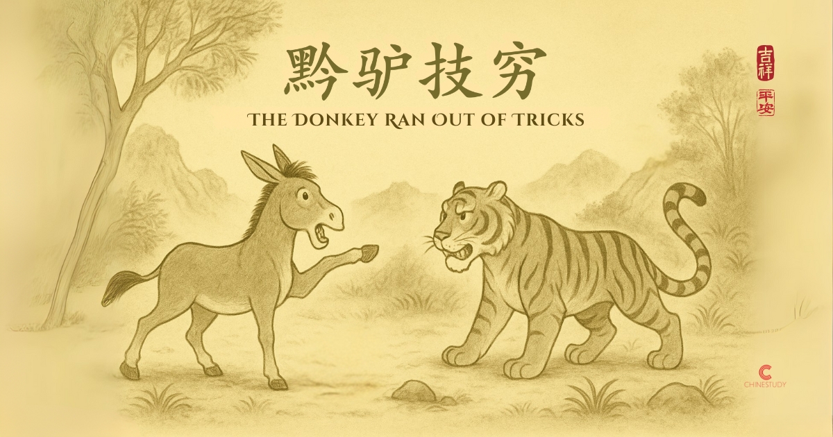 🫏 黔驴技穷 qián lǘ jì qióng – The Donkey Ran Out of Tricks