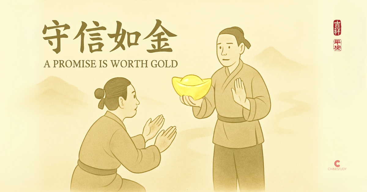 💛 守信如金 shǒu xìn rú jīn – A Promise Is Worth Gold