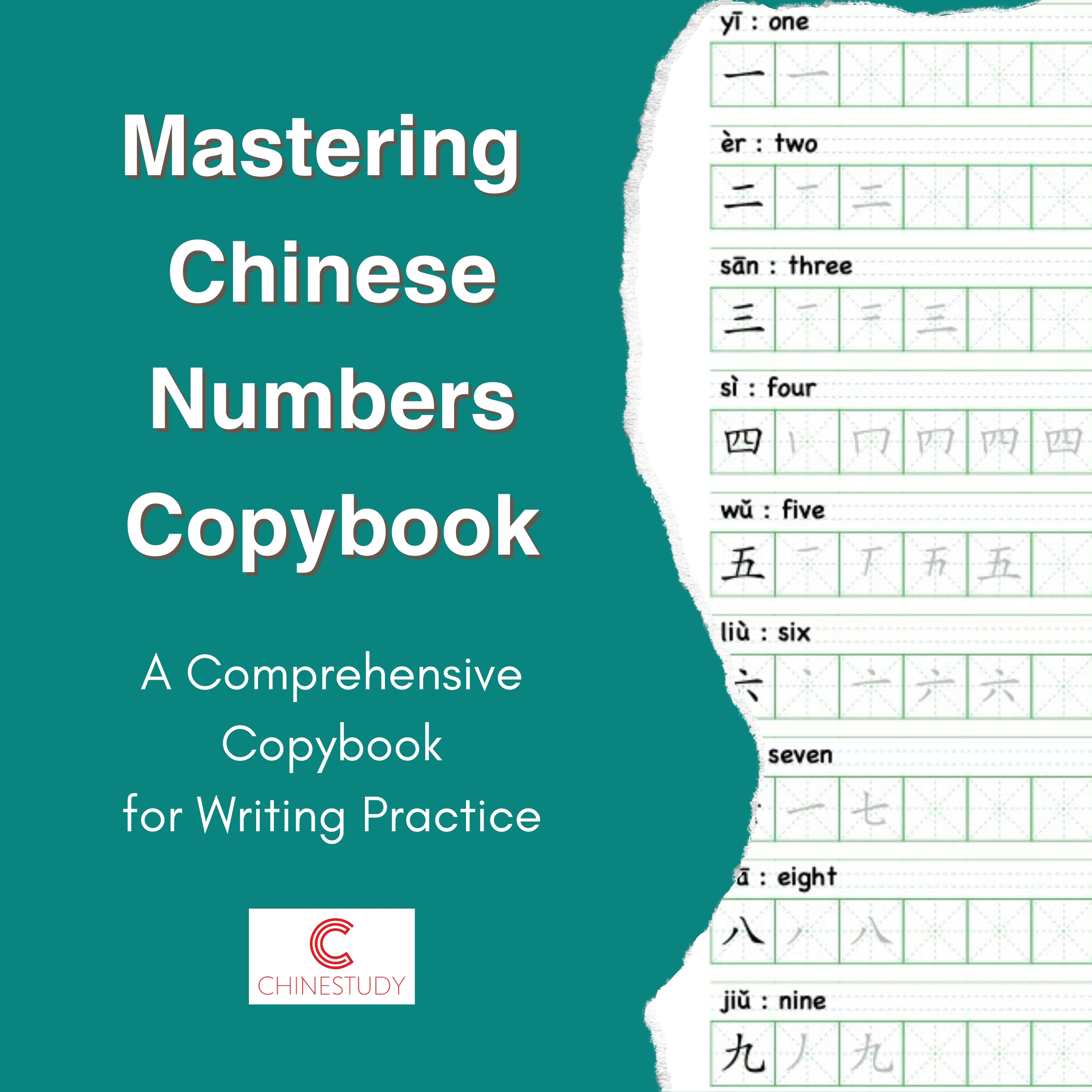 Mastering Chinese Numbers Copybook