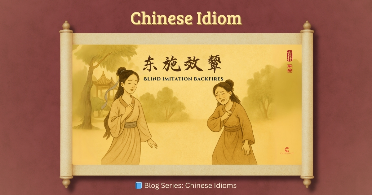 😬 东施效颦 dōng shī xiào pín – Blind Imitation Backfires