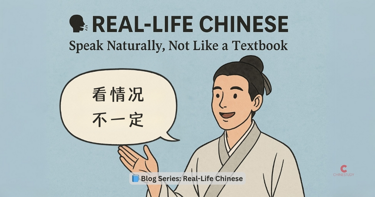 🗣️ How to Say “It Depends” Naturally in Chinese — Not Just “我不知道”
