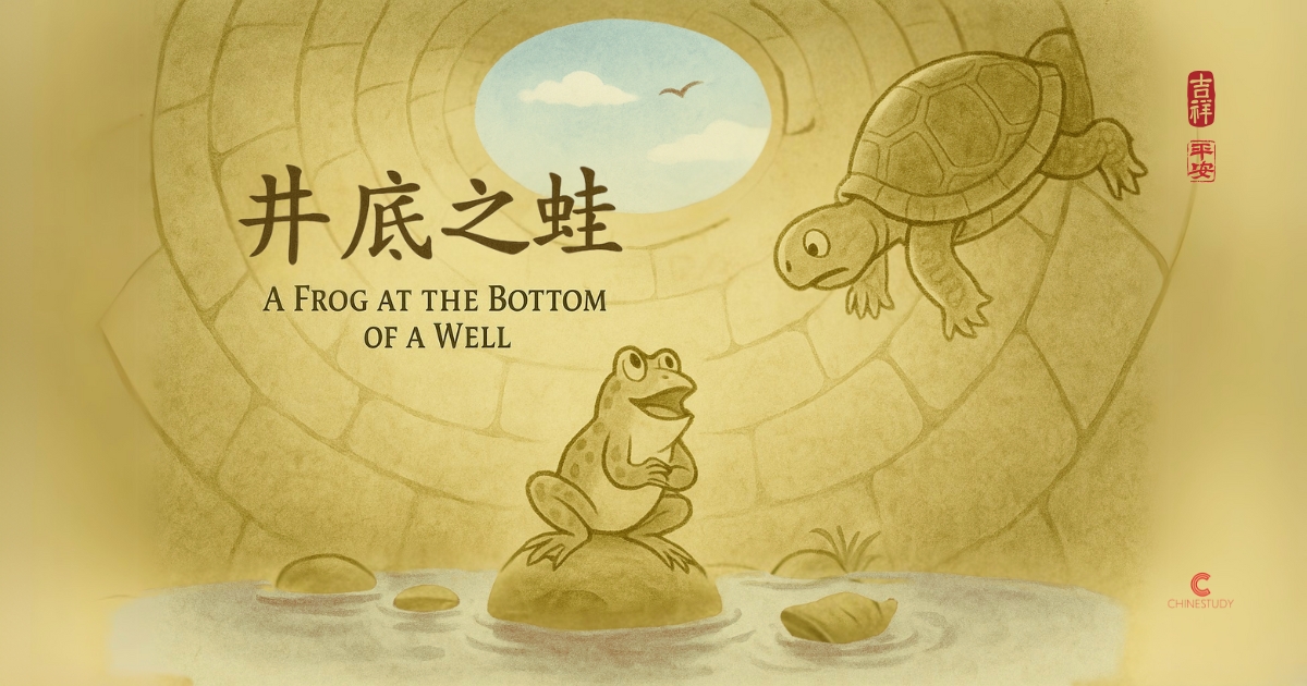🐸 井底之蛙 jǐng dǐ zhī wā – A Frog at the Bottom of a Well