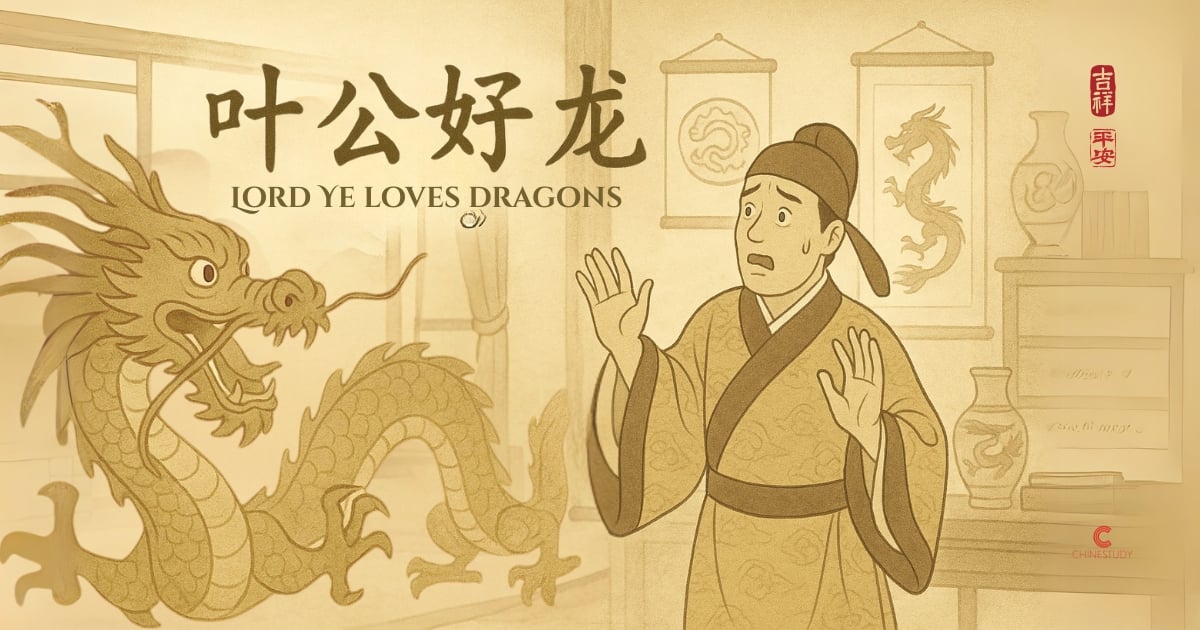 🐲 叶公好龙 yè gōng hào lóng – Loving the Idea, Fearing the Reality
