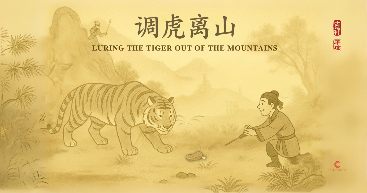 🐅 调虎离山 diào hǔ lí shān – Luring the Tiger Out of the Mountains