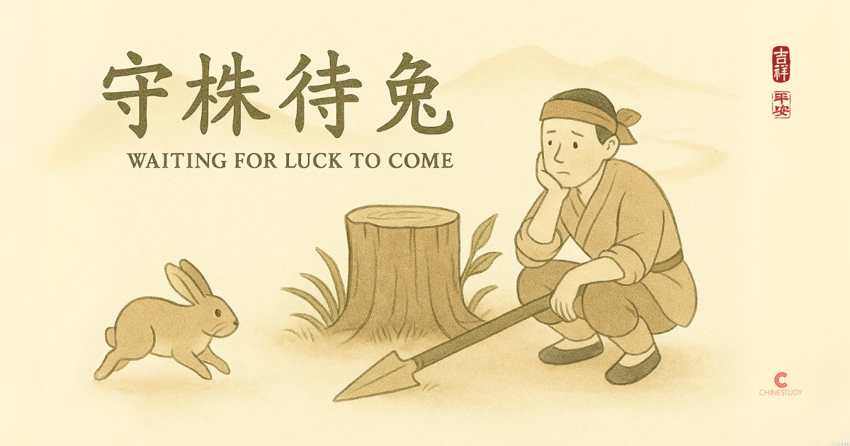 🐰 守株待兔 shǒu zhū dài tù – Waiting for Luck to Come
