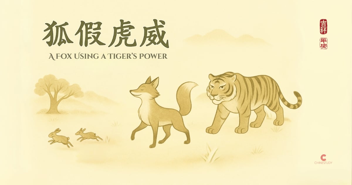 🦊 狐假虎威 hú jiǎ hǔ wēi – A Fox Using a Tiger’s Power