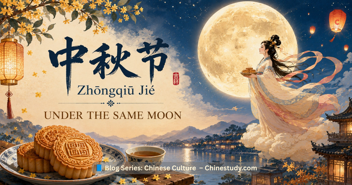 🌕 中秋节 Zhōngqiū Jié – When the Moon Brings Families Together