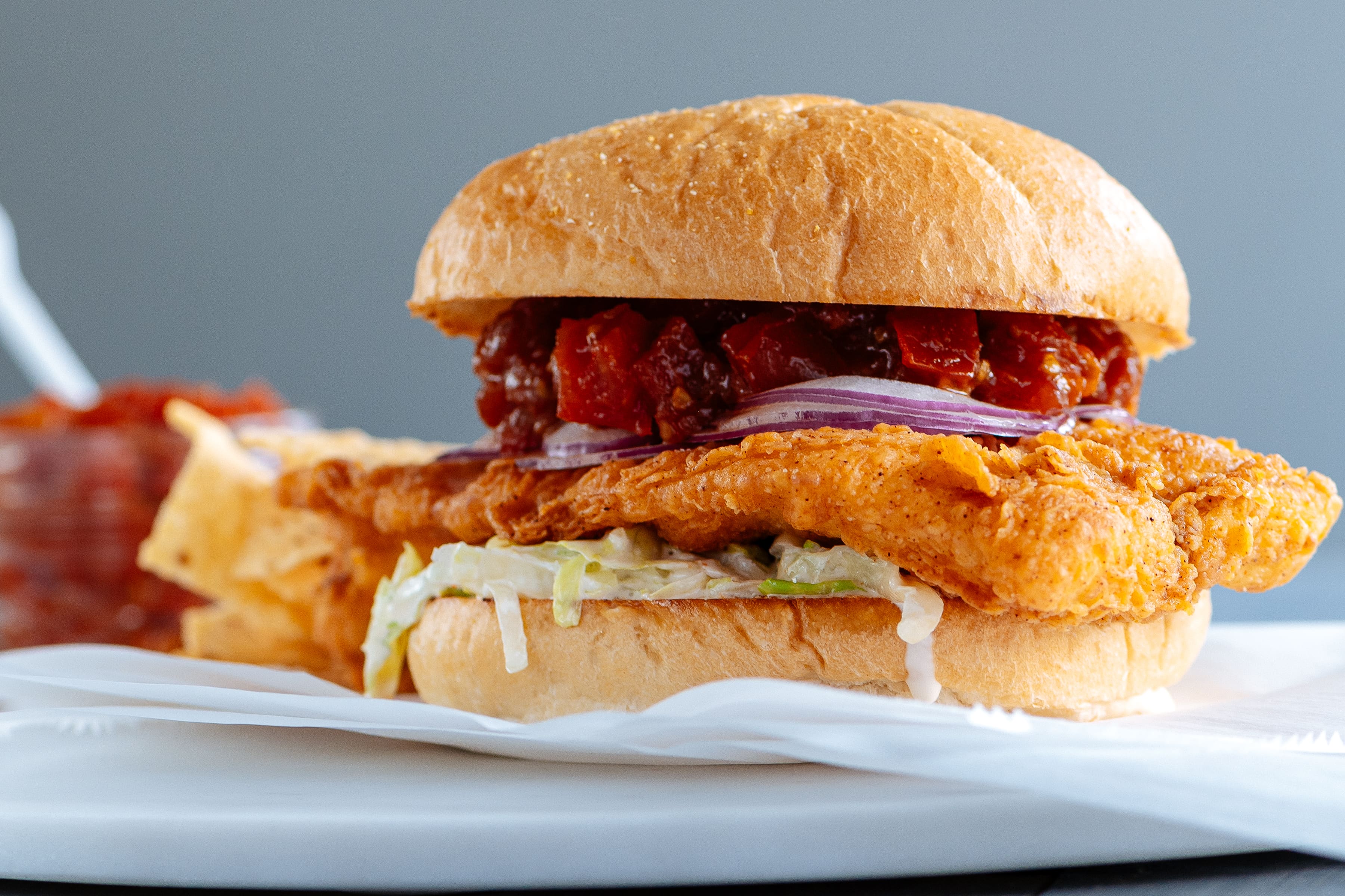 Fried Barramundi Sandwich