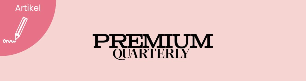 Rosa Banner mit Link zum PeriHub-Artikel von Annunziata Schnurbein bei Premium Quarterly