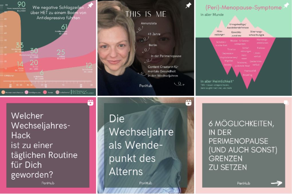 PeriHub Instagram Account über Wechseljahre