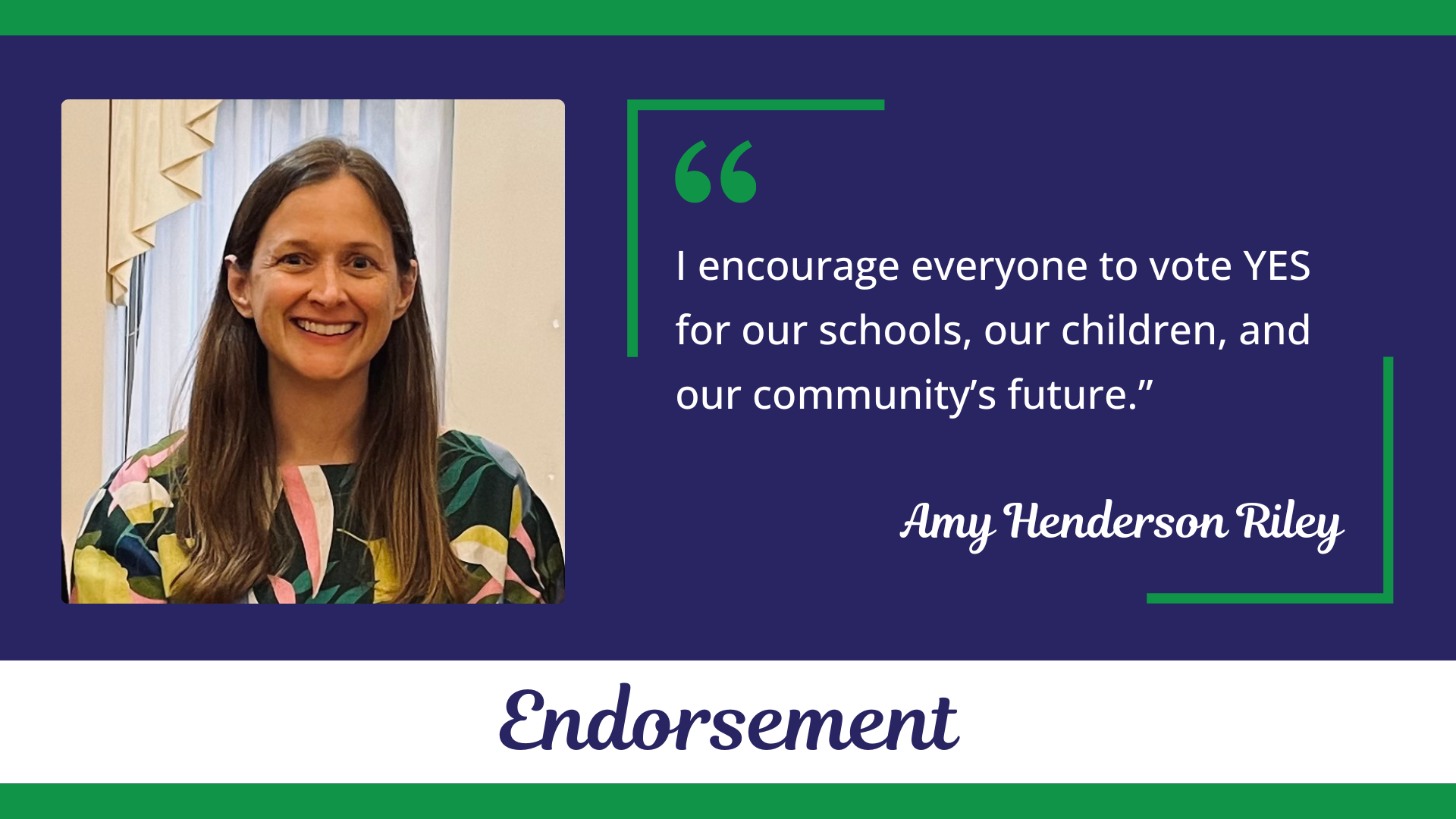 An Endorsement From Amy Henderson Riley