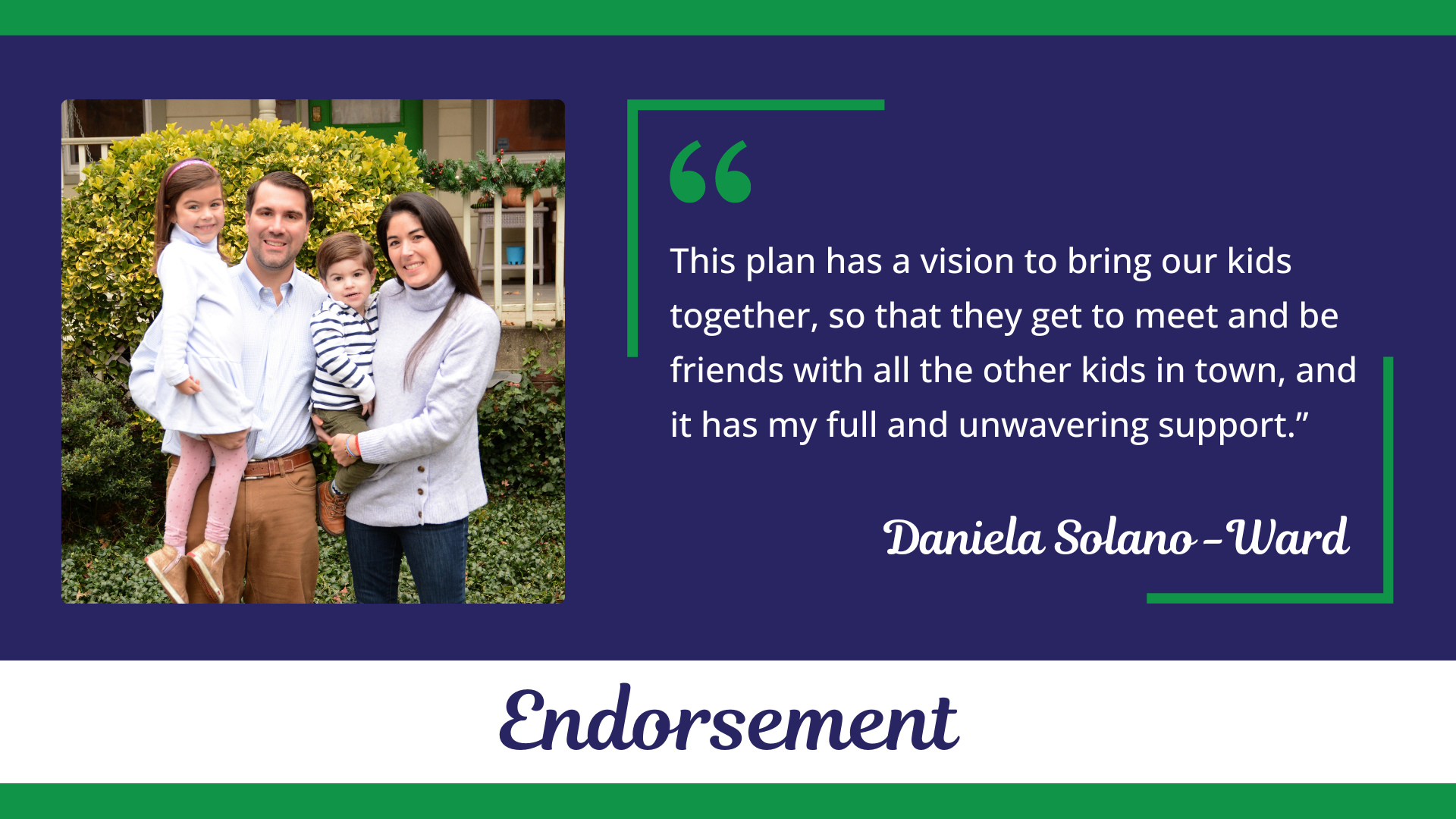 An endorsement from Daniela Solano-Ward