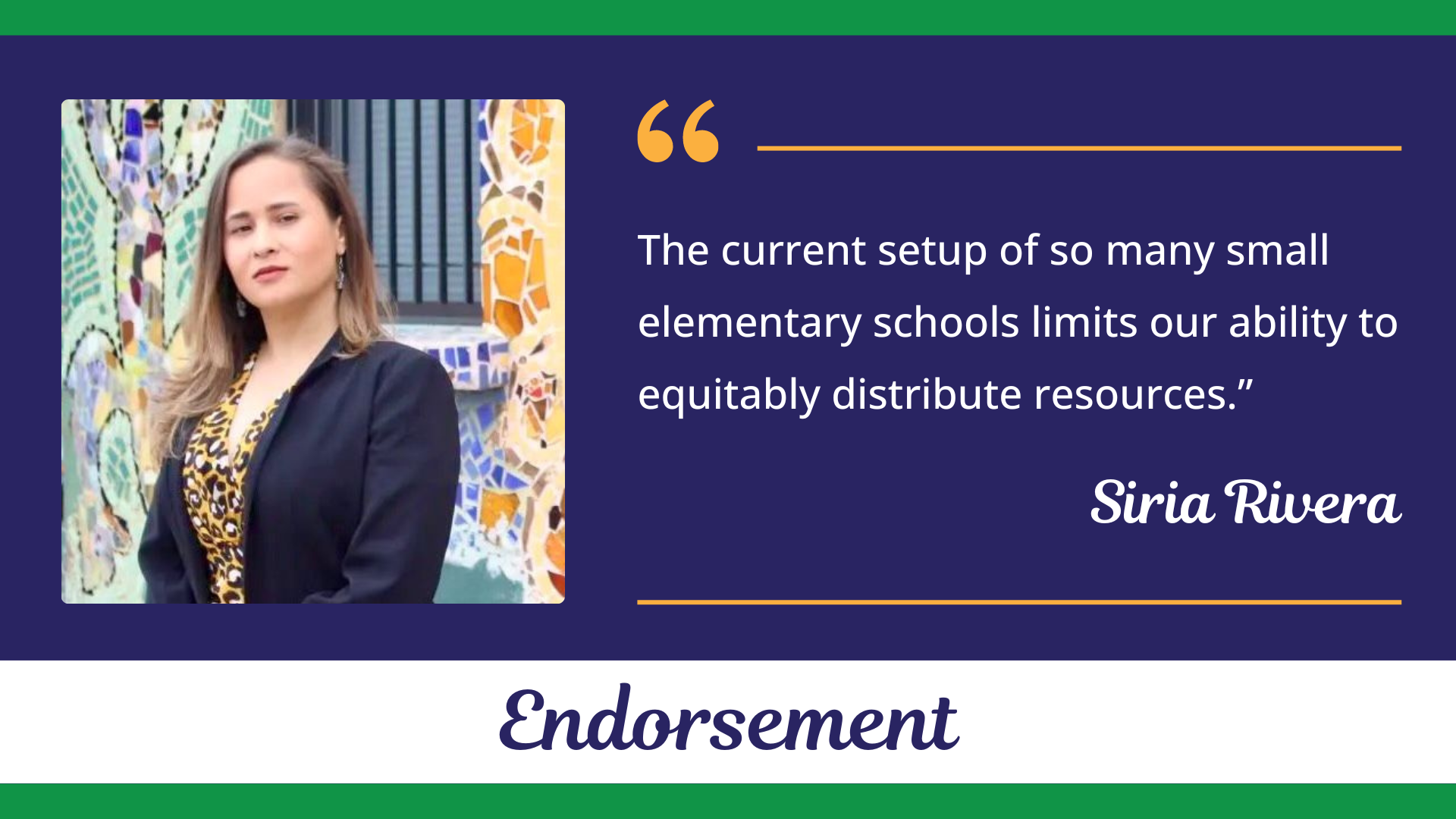 An Endorsement From Siria Rivera