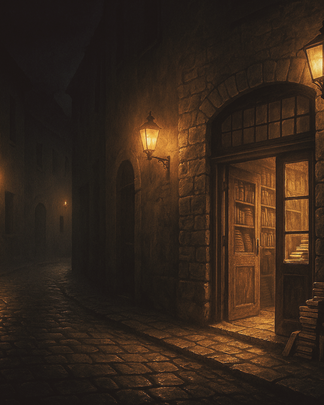 Uomo che cammina per le strade di un paese di notte, misterioso, la legge del settimo giorno, romanzo di luca scopitteri