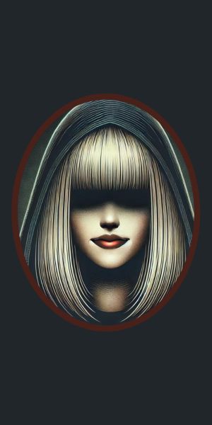 blonde woman, wearing hood, in shadow