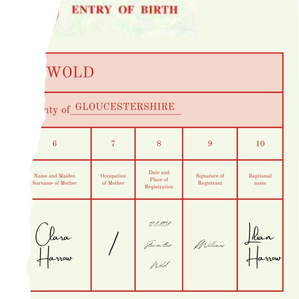 new fragment of birth certificate found beneath the courtyard