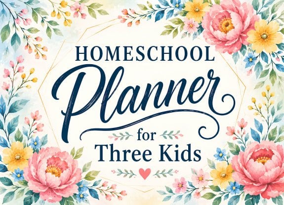 Homeschool Planner for Three Kids by Amy Philips