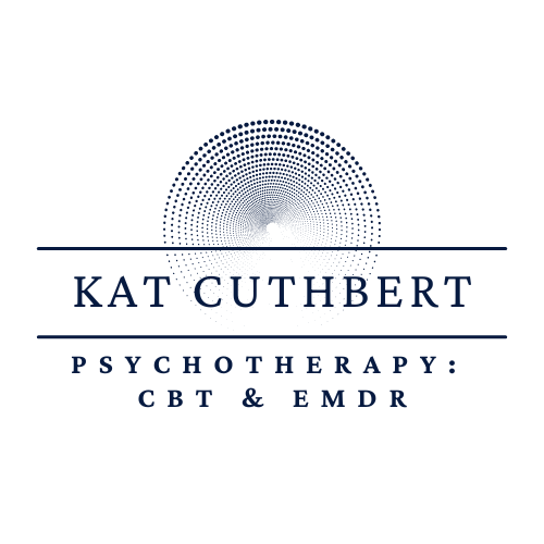 Kat Cuthbert inverted white logo