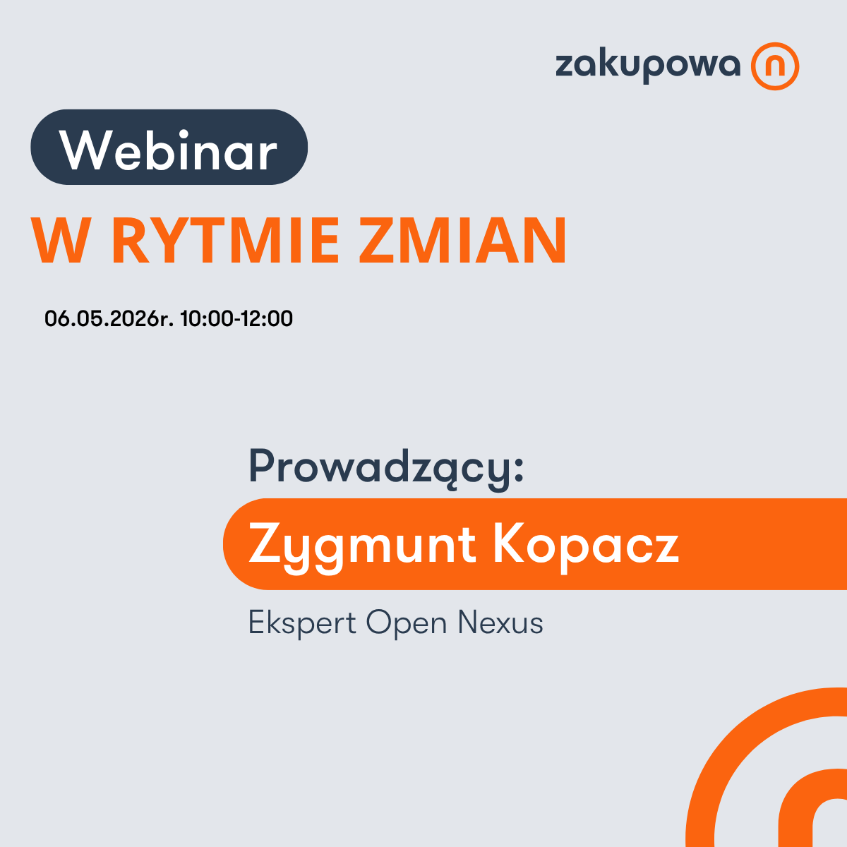 Webinar "W rytmie zmian": 15.10.25, 10:00, online,zapisz się,