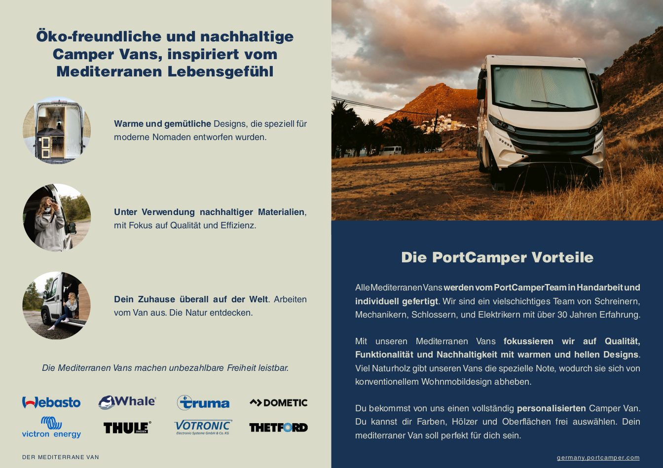 PortCamper Germany camper van conversion brochure