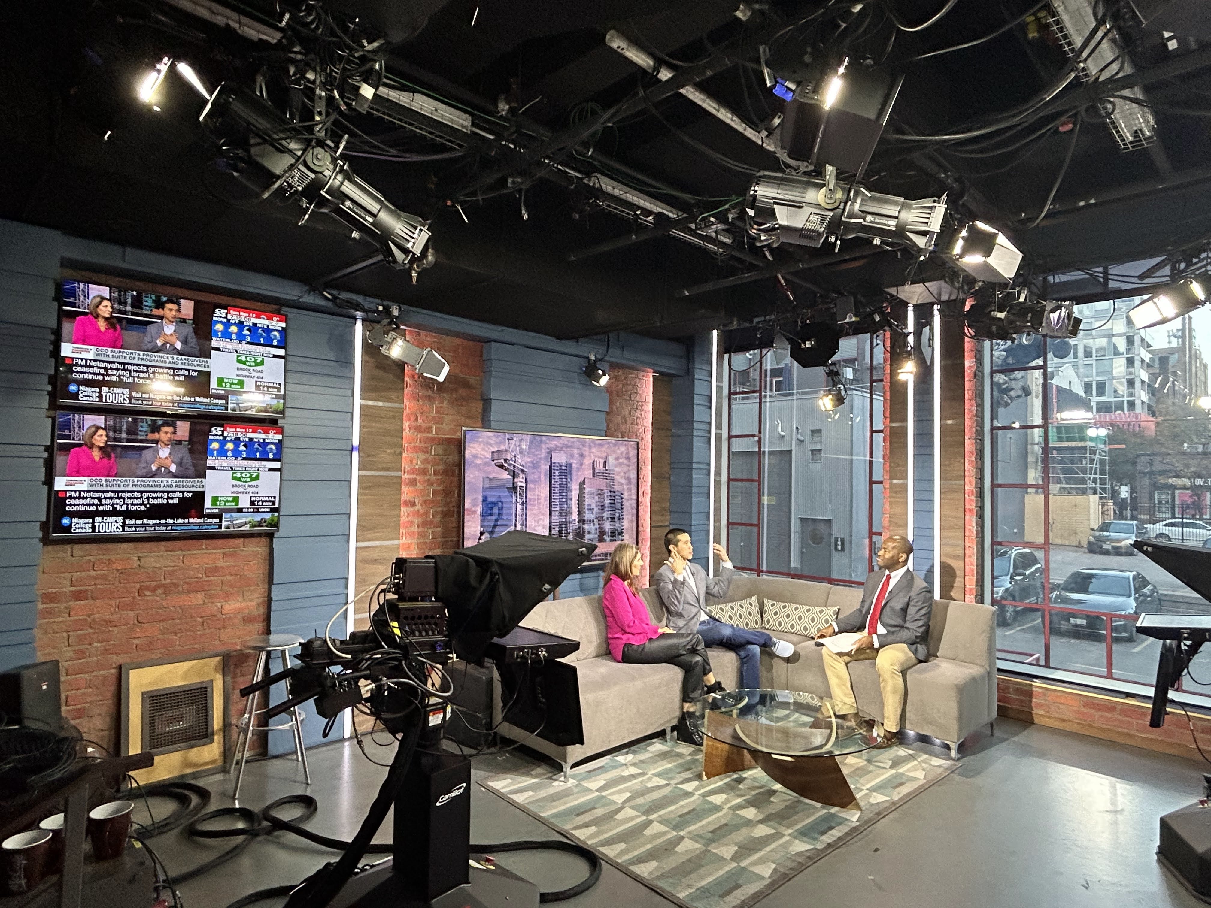 Terrence Ho and Erica Ehm in the CP24 studio